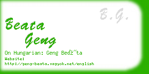 beata geng business card